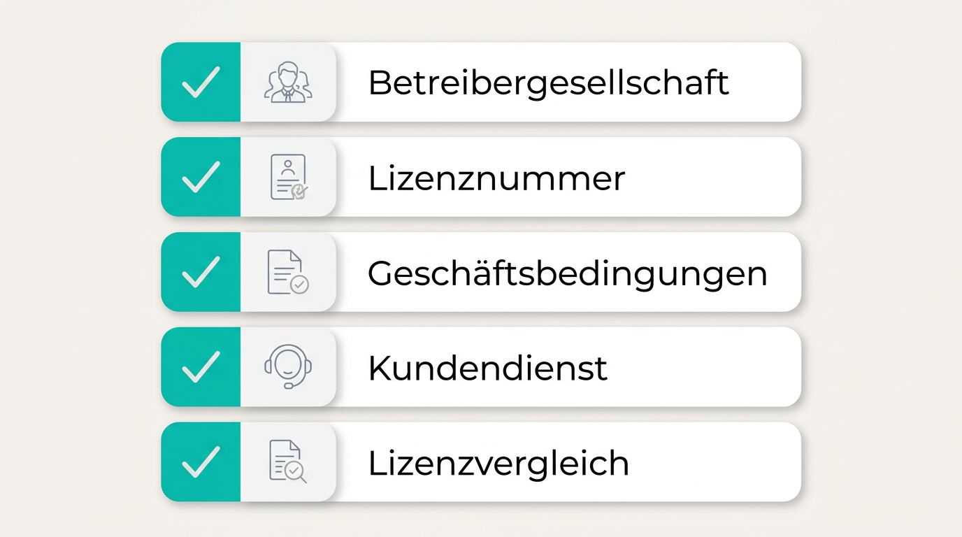 Lizenz und Transparenz des Betreibers